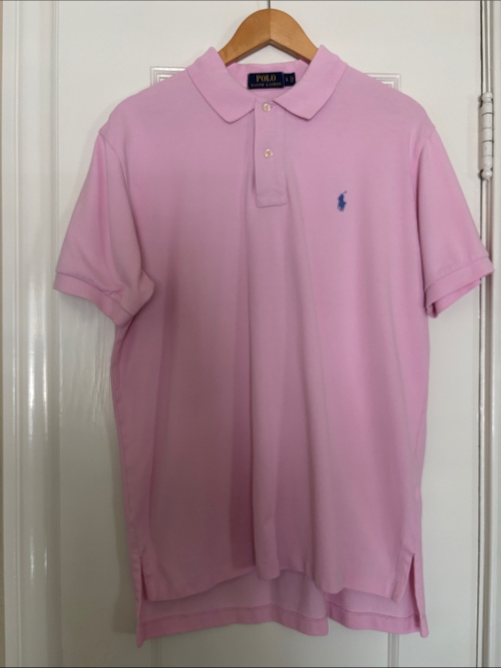 Polo by Ralph Lauren Pink Polo shirt with Blue Pony Embroidery